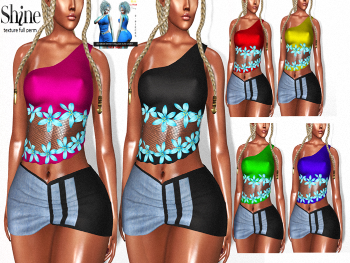 AJ  #SHINE_ TOP & SKIRT TUSSAY _TEXTURE FULL  PERM