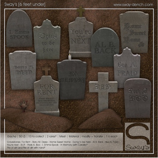 Sway's [6 ft under] Gravestone . In Memory RARE