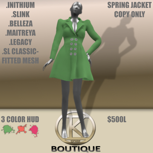 IKWE Spring Jacket Solid - green, pink and orange