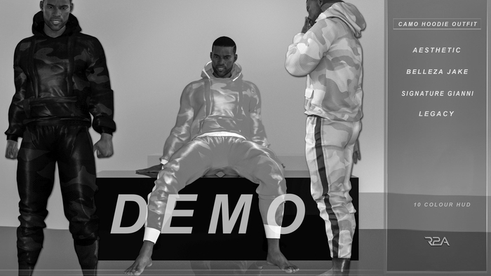 R2A- CAMO HOODIE OUTFIT DEMO