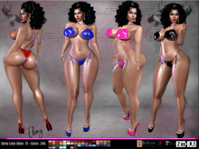 Ebony & Ivory Ruffle Latex PVC Bikini Set,,70+ colors Inithium Kupra, Slink, Belleza, Maitreya, legacy,