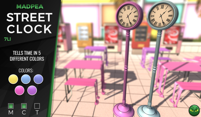 MadPea Street Clock