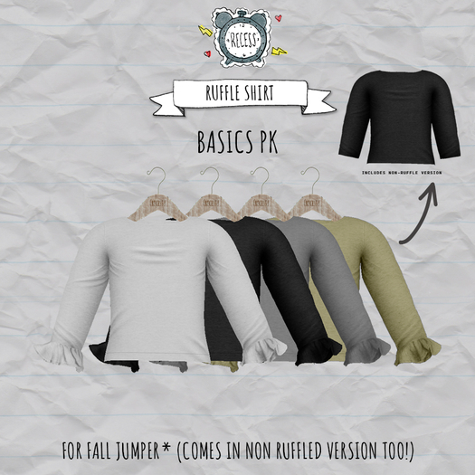 .{Recess}. - Ruffle Sleeve Shirt [basic]