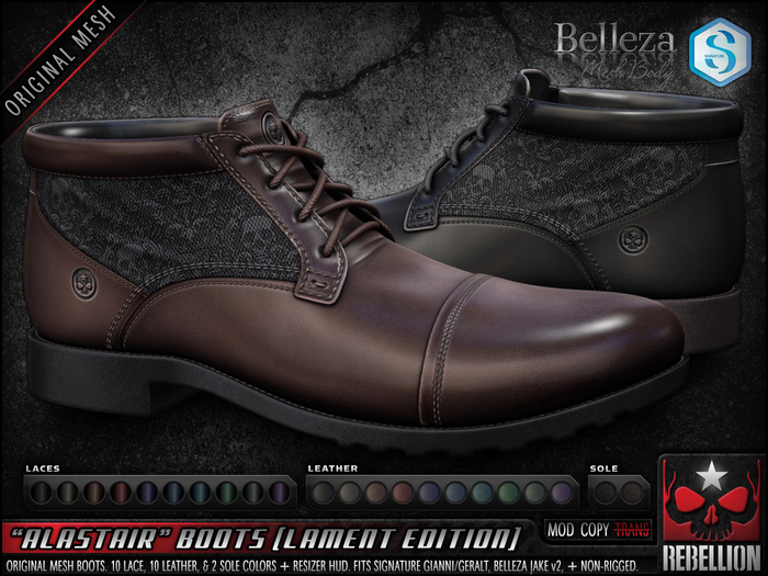 = REBELLION = "ALASTAIR" BOOTS - LAMENT EDITION - DEMO