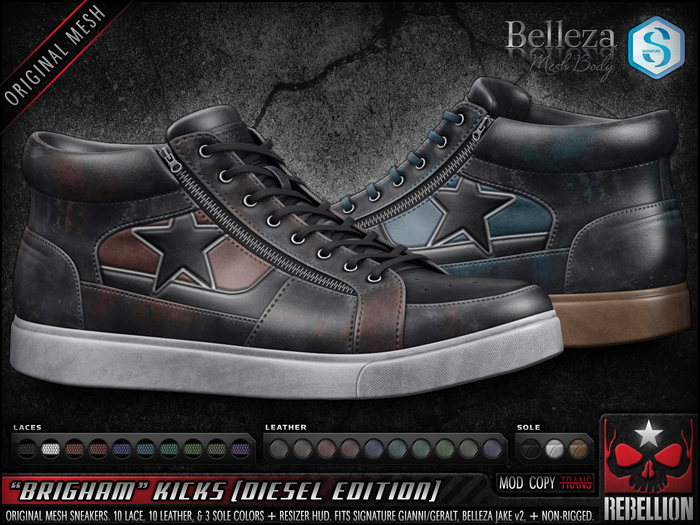 = REBELLION = "BRIGHAM" KICKS - DIESEL EDITION - DEMO