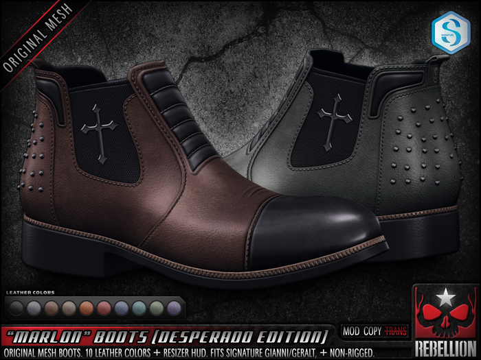 = REBELLION = "MARLON" BOOTS - DESPERADO EDITION - DEMO