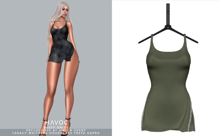 HAVOC - Missy Dress - ARMY
