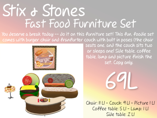 ~S&S~ Fast Food Furniture Set