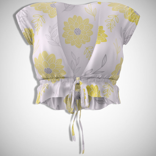 ChicModa // Claire Top // YELLOW FLORAL