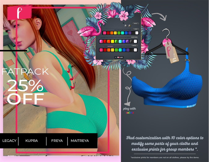 *Flamingos* Blue BigBeach Top
