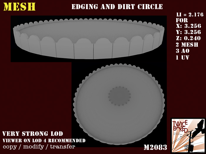 "TB" Vintage edging and dirt M2083