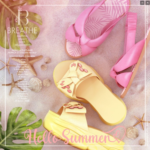 [BREATHE]-Momosu Flats-FATPACK-SLINK RARE
