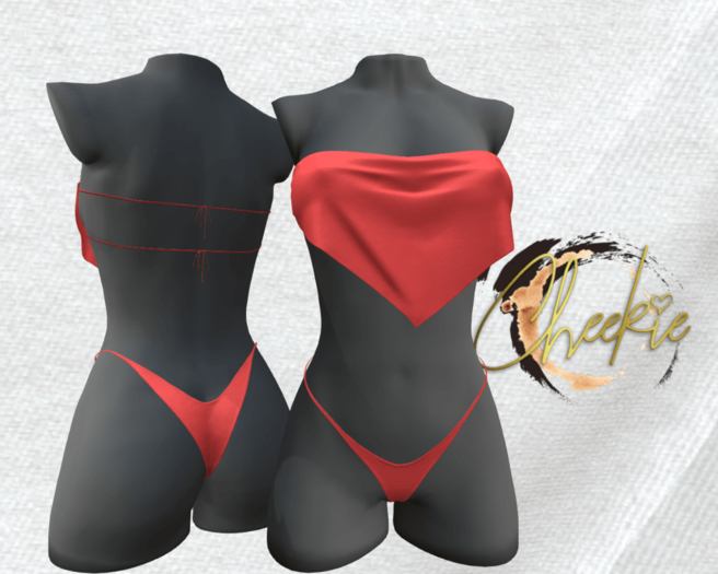 .:Cheekie:. Rosella Red Bikini 