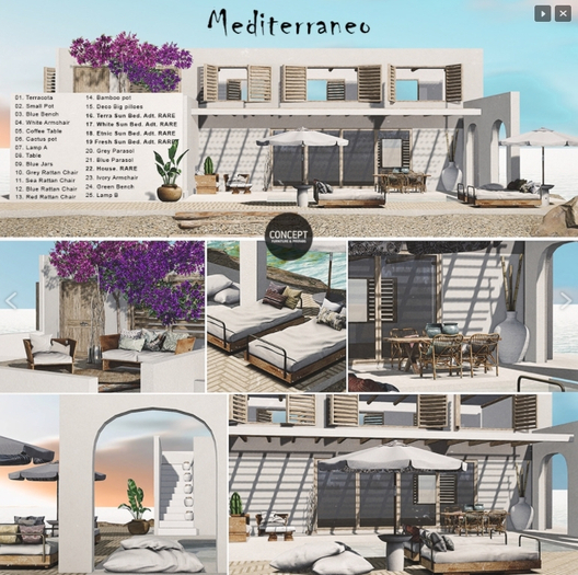 Concept} *19. Mediterraneo. Fresh Sunbed, Adult. RARE