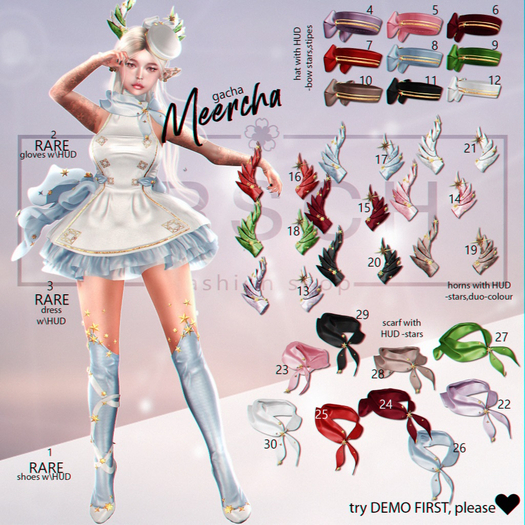 13. ERSCH - Meercha Gacha {unrigged} horns -lilac-