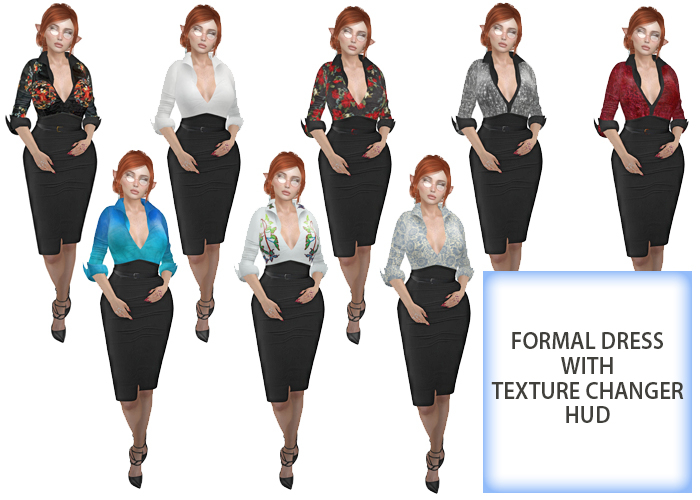 *Heart* - Formal Dress with Texture Changer HUD