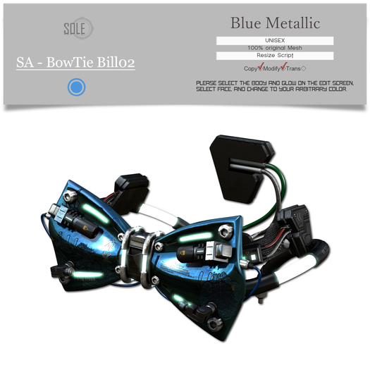 :::SOLE::: SA - BowTie Bill02 (Blue Metallic)