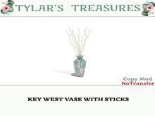 .:TT:.  KEY WEST VASE WITH STICKS  v2  add me