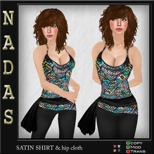 NADAS*BASICS-SATIN TOP MULTI*