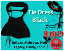[R39] Tie Dress Black