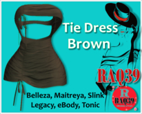 [R39] Tie Dress Brown