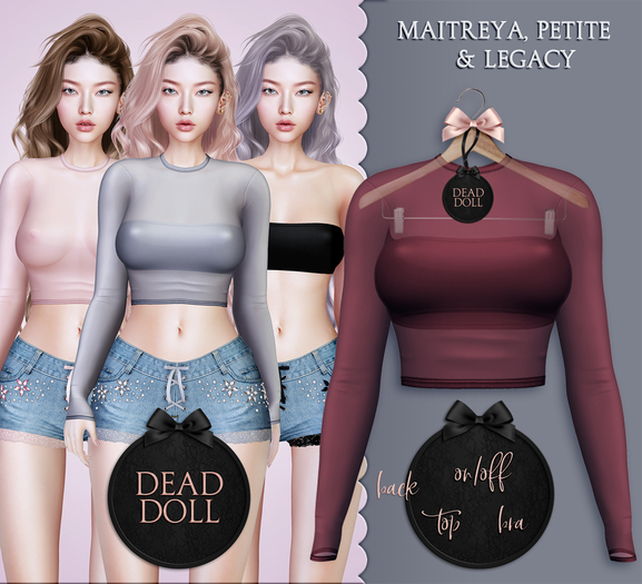 DEAD DOLL - Annika Top - DarkRed
