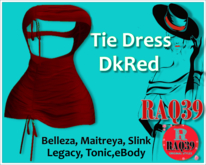 [R39] Tie Dress DkRed