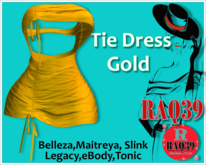 [R39] Tie Dress Gold