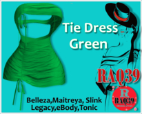 [R39] Tie Dress Green