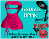 [R39] Tie Dress HPink