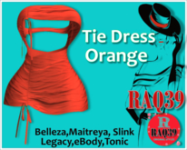 [R39] Tie Dress Orange