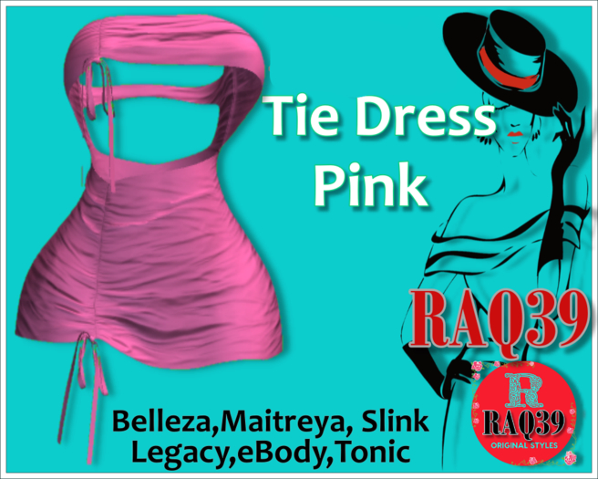 [R39] Tie Dress Pink
