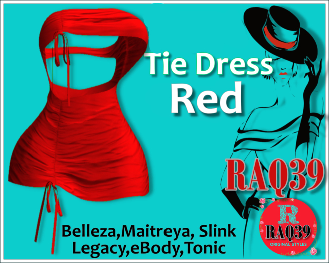 [R39] Tie Dress Red