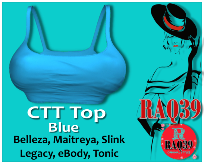 [R39] CTT Crop Top Blue