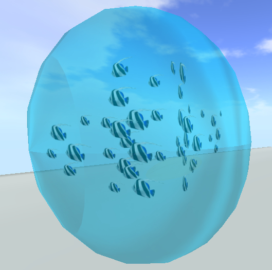 Cute Cartoon Fish Blowing In Air Bubble Water