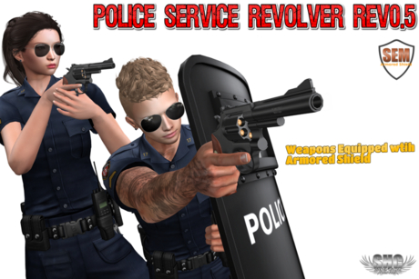 Revolver Lady Version Second Life Marketplace - SH Police Service Revolver rev0.5 (Female ...