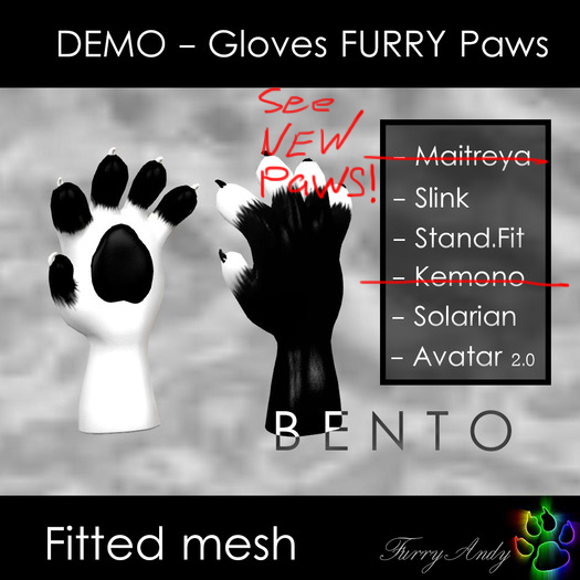 Furry Andy - Gloves Bento Paws