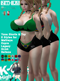 KO-H Yuna Unbuckled Shorts and Top - Nations