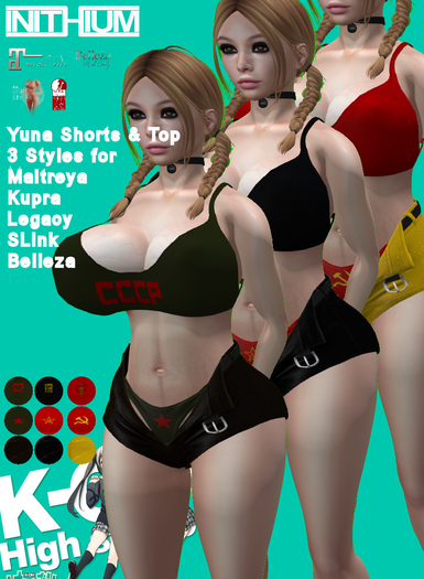 KO-H Yuna Unbuckled Shorts and Top - Sovjet