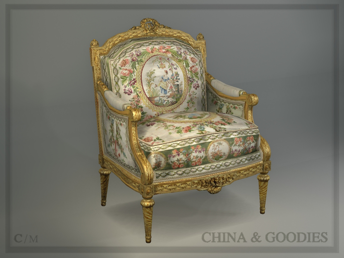 Bergere "Gamaches" / Floral taffeta -C&G-
