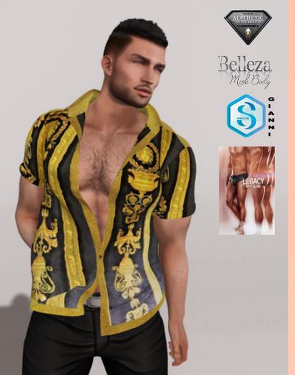Vursachi Barocca Shirt Gold