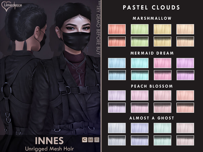 {Limerence} Innes hair-Pastel clouds
