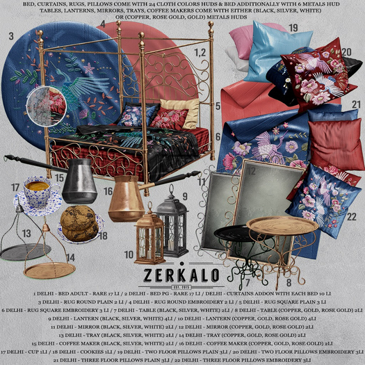 5 [ zerkalo ] Delhi - Rug Square Plain