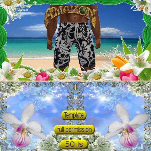 template maillot de bain hawaii 05