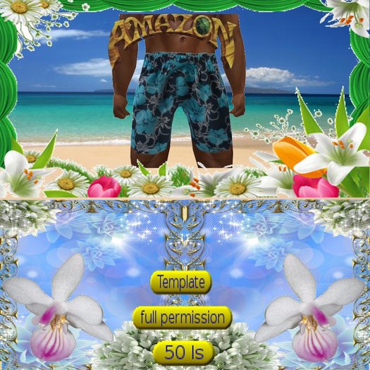 template maillot de bain hawaii 06