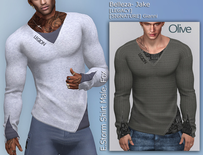 E.Storm Shirt Male. Fox Olive