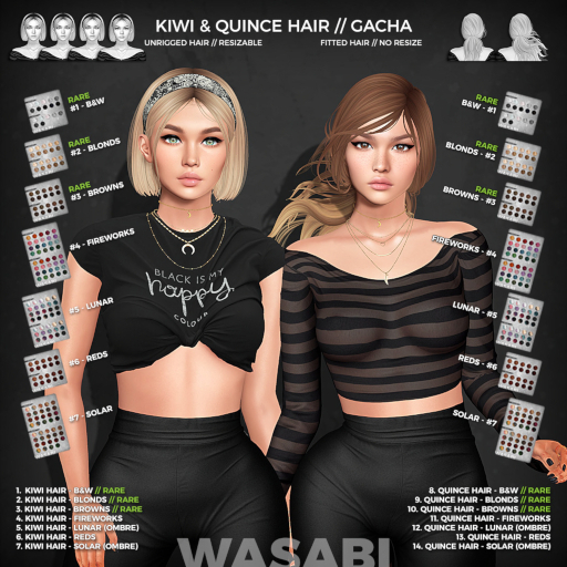 Wasabi // Quince Hair - #14 Solar Ombre - [Rez & open]