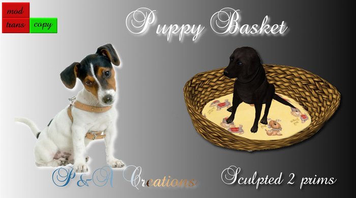 P&A Creations Dog Basket Dogs