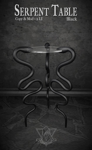 Blightcrow ~⛛~ Serpent Table - Black
