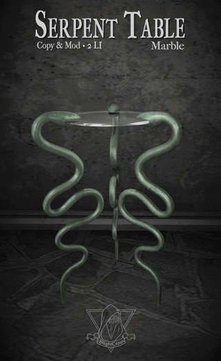 Blightcrow ~⛛~ Serpent Table - Green Marble